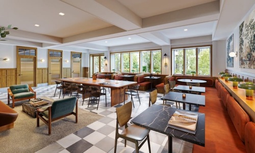 inside of  local cafe